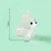 5Pcs Luminous Glitter Mini Resin Cute Bulldog Glow-in-the-Dark Tiny Dogs for DIY Crafts Cake Bead Decor Material Accessories