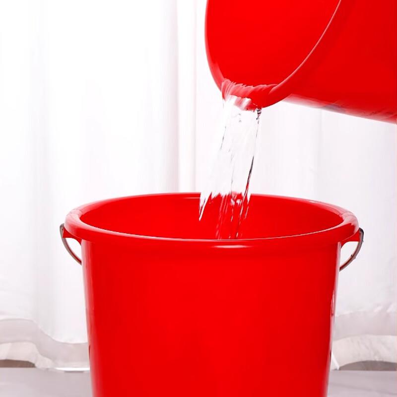Kūnpài Thickened Red Portable Plastic Bucket