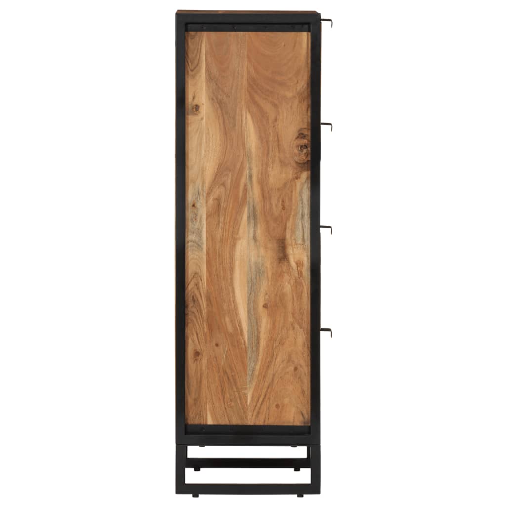 Bathroom Cabinet 40 X 30 X 100 Cm Solid Acacia Wood and Iron
