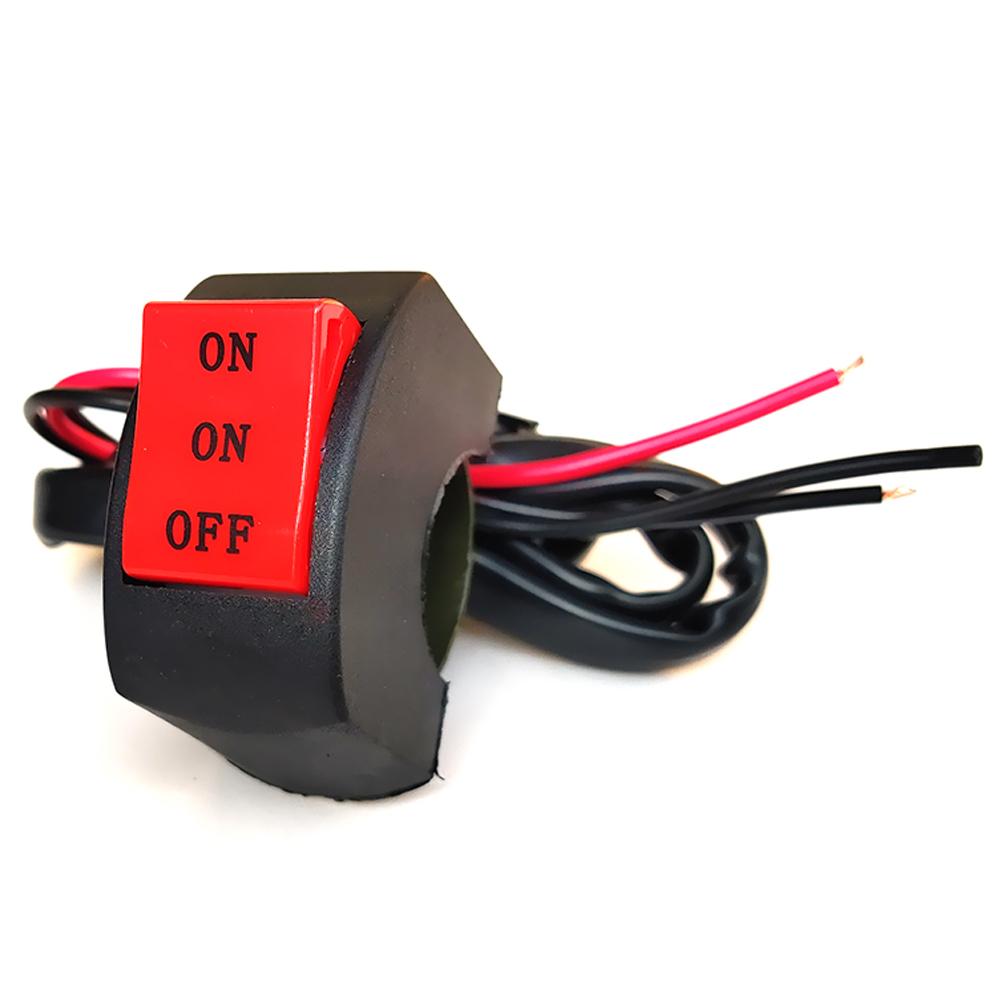 LED Scheinwerferschalter Fernlicht Abblendlicht Dreileitig Motorrad Lenkerschalter Taste Fahrlichtschalter Motorradschalter Taste