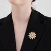 Spilla a Forma di Girasole Rotonda in Lega, Distintivo da Revers, Accessorio Versatile per Maglioni, Colletti, Cappelli, Borse, Cappotti, Sciarpe