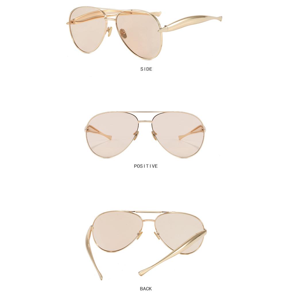 Y2K Vintage Metal Pilot Sunglasses UV400 Protection Punk Style Unisex Outdoor Driving Luxury Designer Shades