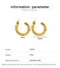 Minimalist Geometric C-Shaped Earrings - Trendy Stainless Steel Accessories for Women