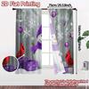 2pcs,Curtains Cute Snowman Purple Ornaments_a (3) Chic Curtain Cloth Durable Polyester Curtains Decorations Inside Suitable for