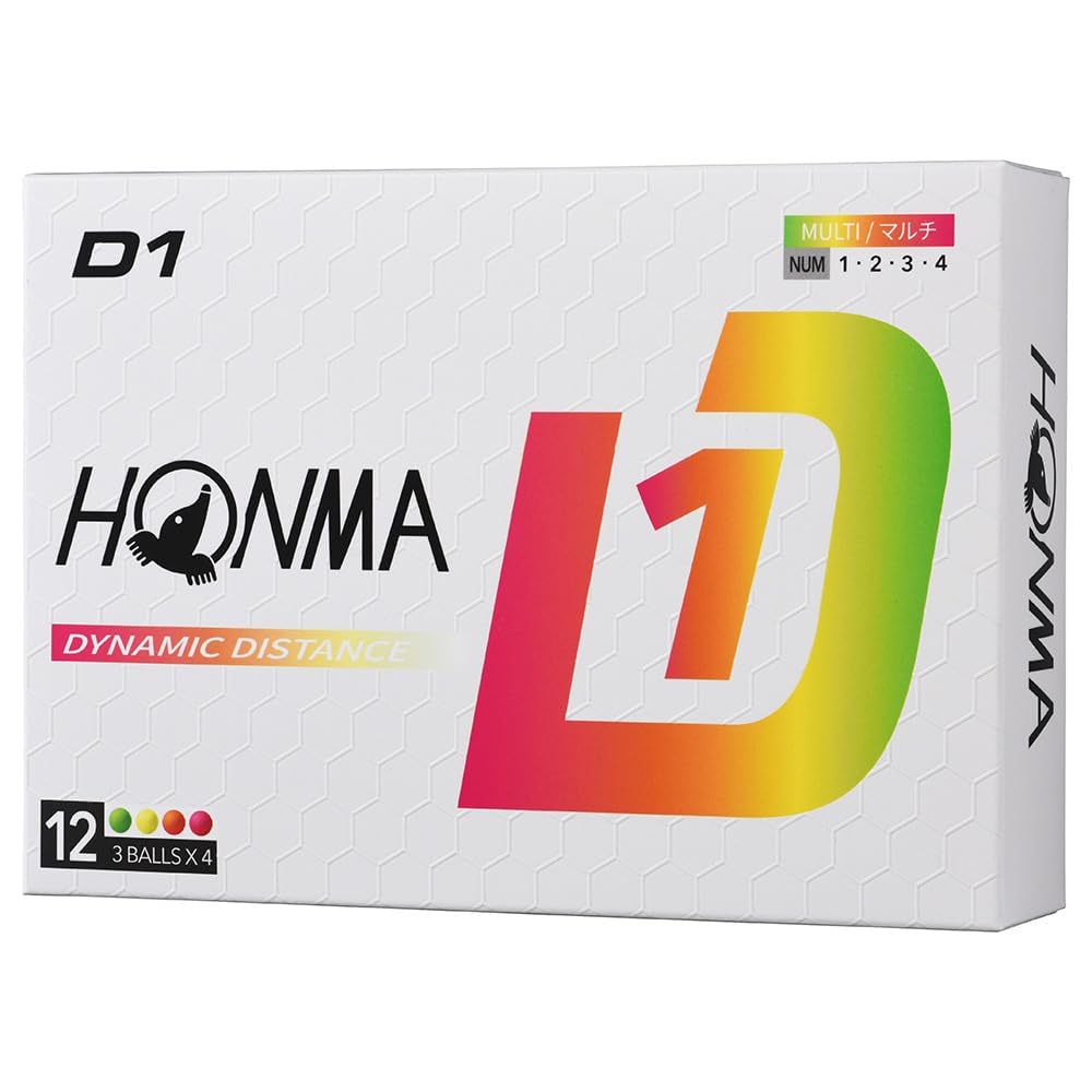 Honma D1 BT2401 Multi Golf Balls 12 Pack Durable Performance Design
