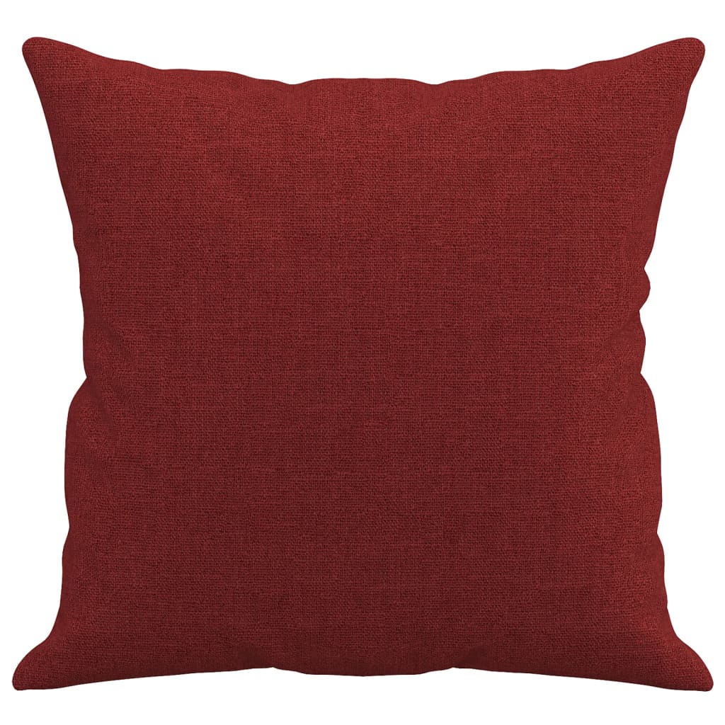 Decorative Cushions 2 pcs Burgundy 40x40 cm Fabric