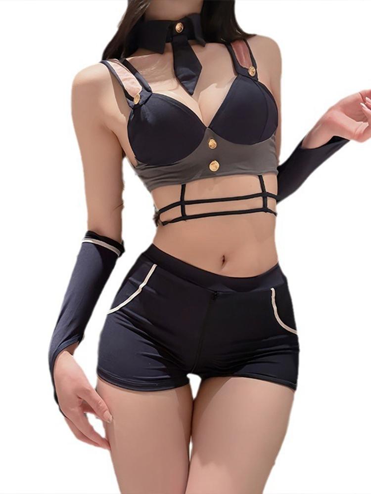 Game Cosplay Nun Maid Costumes Women's Underwear Backless See Through Role Playing Outfit SM Fetish Suspender Sleepwear Nighties
