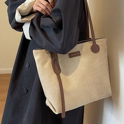 Frosted Retro Bag Women's Large-capacity New Autumn and Winter Versatile Shoulder Bag Casual Class Tote Bag