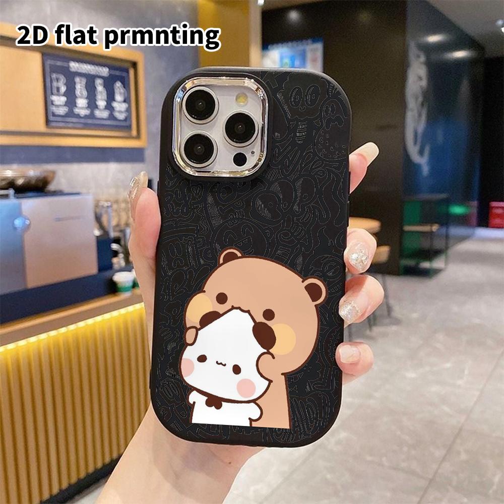 Phone Case: 2D Flat Design Suitable for iPhone 18 17 16 15 14 13 Pro Protective Case, Couple Style, Sweet Interactive Fun, Christmas and Halloween Gif
