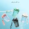 Fashion Plastic Coffee Cup Sealed Anti Fall Water Cup 500ml Handheld Rope Water Bottles Outdoor Sports