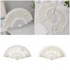 Multifunctional Lace Folding Fan Durable Plastic Frame Costume Party Wedding Decoration Accessory