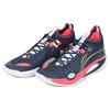 Li Ning Wade 808 Ultra Amortecimento Antiderrapante Resistente à Abrasão Cano Baixo Tênis de Basquete Masculino Azul Vermelho ABAS113-7
