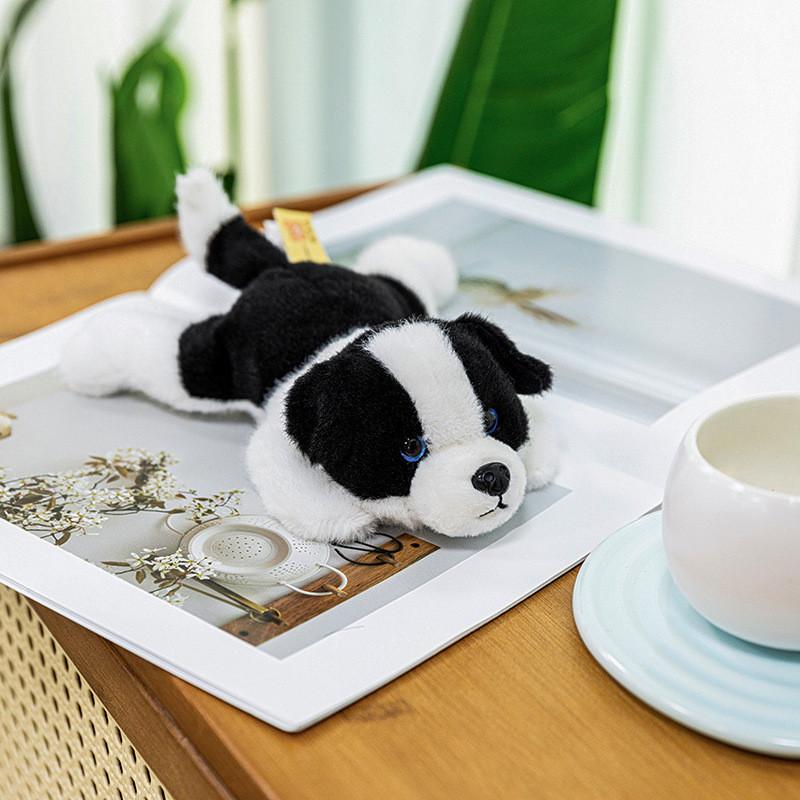 

Border Collie Plush Keychain With Soft Short Hair For Bookbag Decoration And Collectible Toy Lying