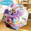 Custom Name Rainbow Unicorn Umbrella Folding Umbrella, Automatic Umbrella 8-Frame for Travel, Casual Lightweight Birthday Christmas Gift