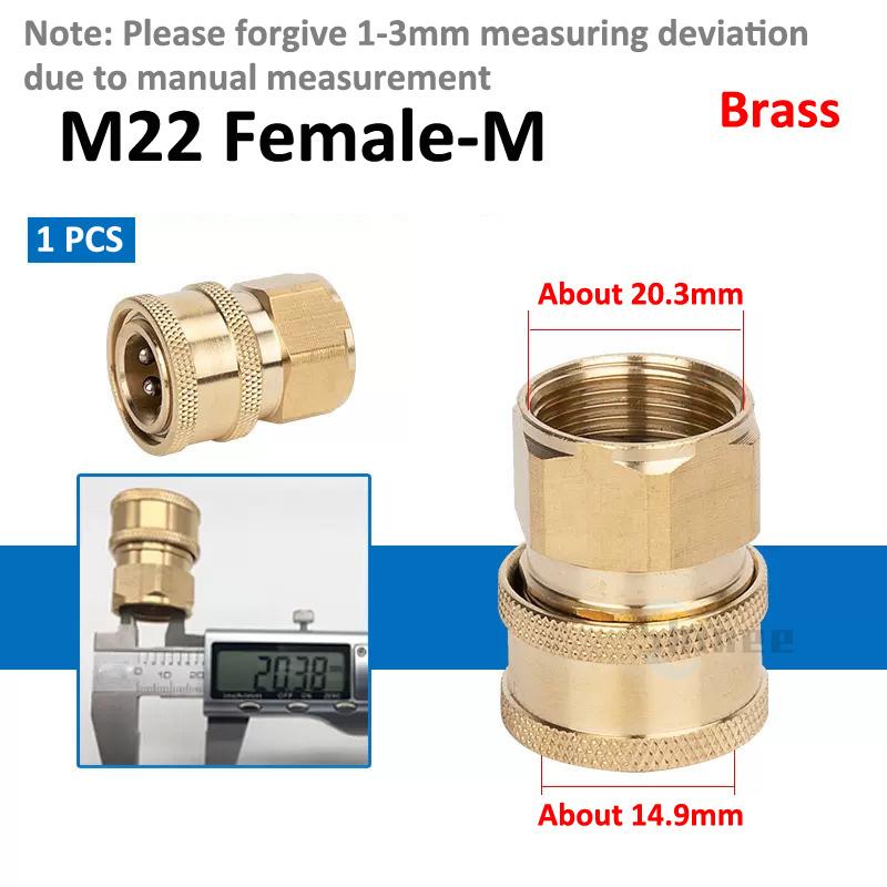 M14 M18 M22 Quick Connector High Pressure Quick Coupling For Car Washer Water Gun Adapter Joints Garden Irrigation Accessories
