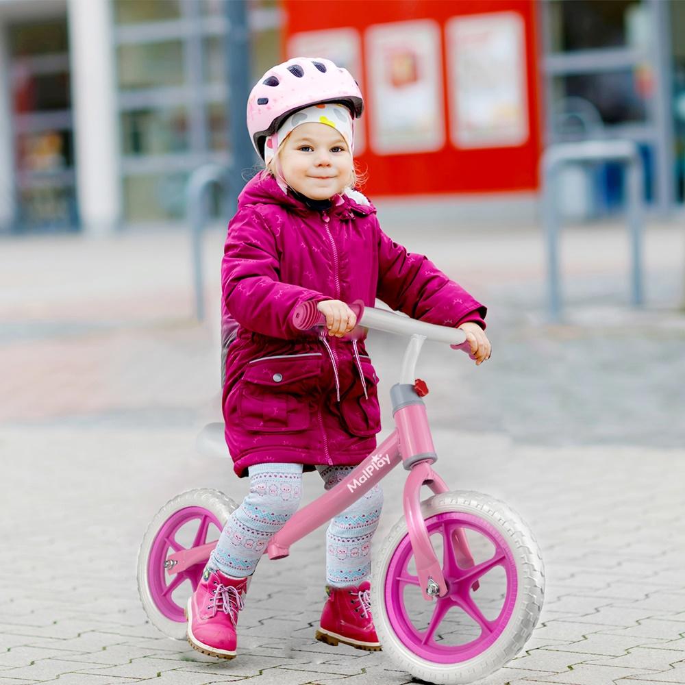 Balance Bike Children'S Bike Eva Wheels 12" Pink And White
