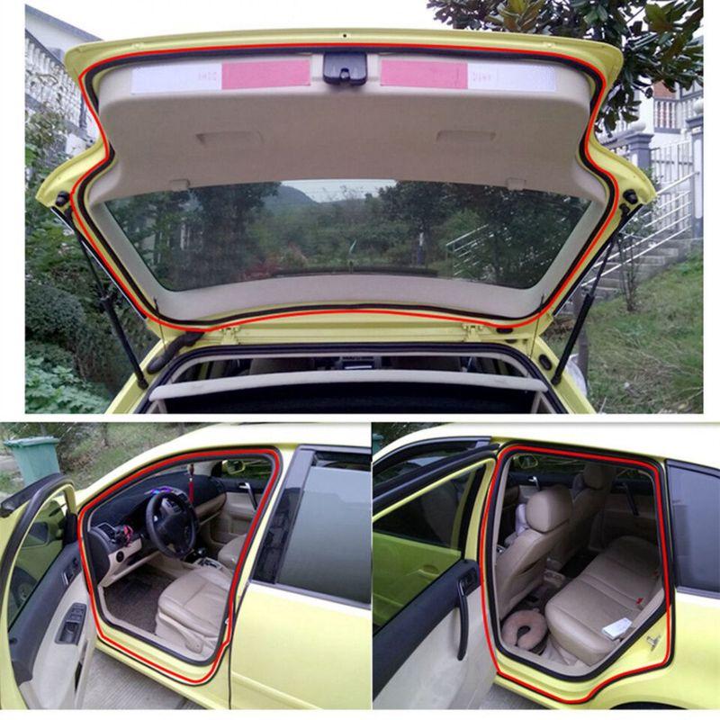 Универсальная 5-метровая резиновая уплотнительная полоса для кромки двери автомобиля типа B, пылезащитная, погодостойкая - A87Q