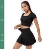 Quick-Dry Outdoor Running Mini Skirt: Irregular Design, Anti-Exposure, Sun Protection Nylon Fabric