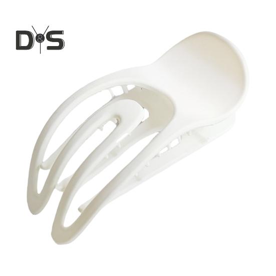 

Женский коготь для волос, сплошной цвет, противоскользящие зубы, заколка для волос, сильный захват, коготь для затылка, акула, душ, зажим для волос, инструмент для укладки волос, аксессуары для волос белый