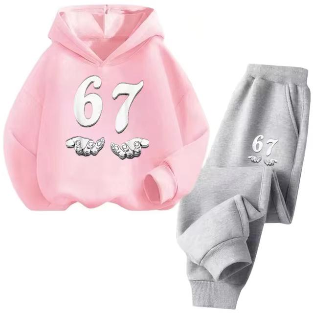 Children's Cartoon Print Sportswear Set: Hoodie & Casual Fashion Trend