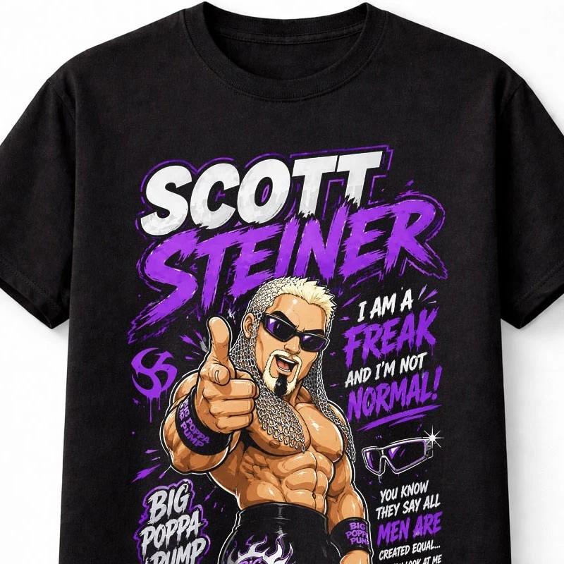 Scott Steiner Big Poppa Pump Wrestling Graphic Retro Unisex TShirt S