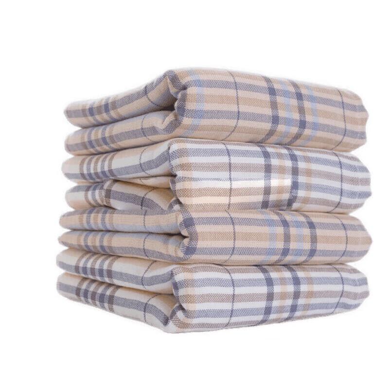 Jinhao Double-Layer Zero-Twist Cotton Plaid Face Towel 3-Pack