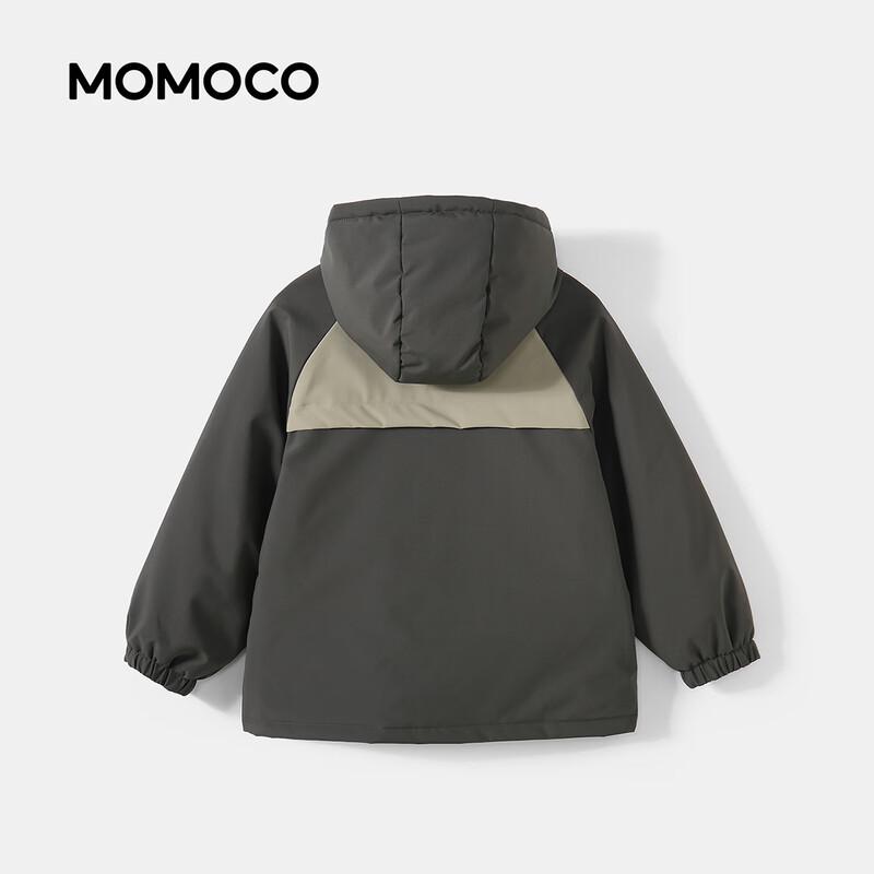 MOMOCO Boys' Hooded Color-Block Padded Winter Windbreaker