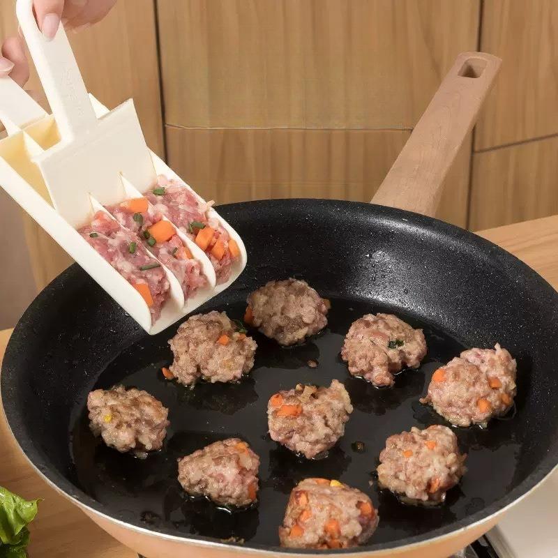 Multifunctional Home Kitchen Meatball Maker Tool for Round Balls Shrimp Paste Easy Cooking DIY Mold