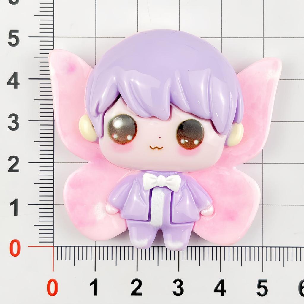 Cartoon Elf Girl Resin Accessories: DIY Phone Case, Hair Clip, Shoe Buckle, Bag Ornament