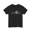 T-shirt Tie Dye Pallavolo, Maglietta per Amanti dello Sport con Battito Cardiaco di Pallavolo