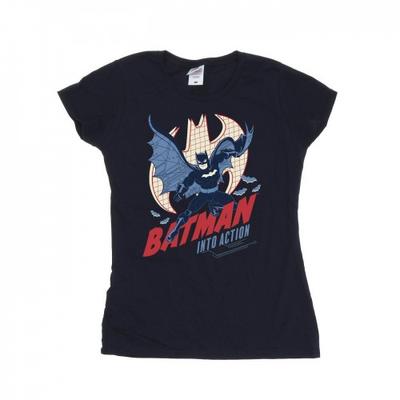 Damen/Damen Batman Into Action Baumwoll-T-Shirt