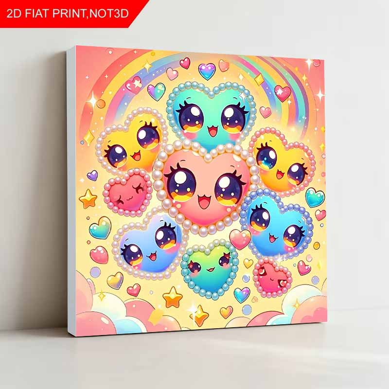 Kit Pittura Diamante 5D Fai da Te Cuore d'Amore Carino con Perle e Gemme per Adulti/Principianti Idea Regalo Decorazione Casa 11,81x11,81 pollici