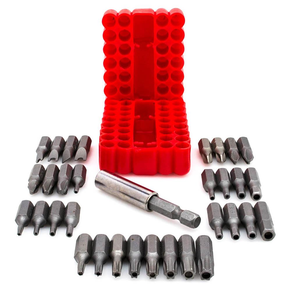 33 In 1 Hollow Screwdriver Set with Extension Rod Magnetic Phillips Torx Screw Driver Bits Hand Repair Tool for Small Space DIY