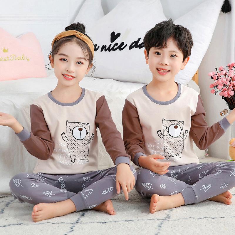 

Kids Seasonal Clothing Set: Boys Spring/Autumn Cotton Outfit & Girls Winter Warm Cotton Underwear for Small to Medium Children 100 cm