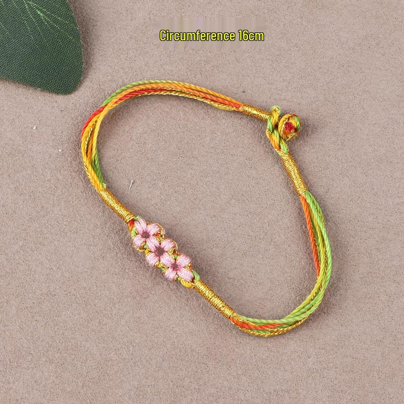 Ethnic Style Five-Color Handmade Dragon Boat Festival Bracelet – Versatile Couple Gift with Colorful Zongzi Charm