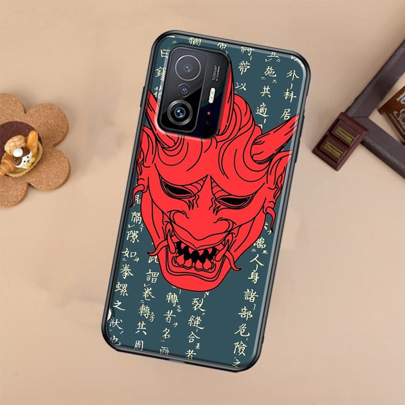 Hannya Demon Oni Case For Xiaomi POCO X7 Pro X3 X5 X6 F3 F5 F6 M6 Pro 11T 12T 13T 14T Pro 13 14 Ultra Cover