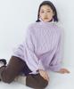 CITTA Wool Made Button High-Neck Grandma Kint_Ctk248(Lavender)