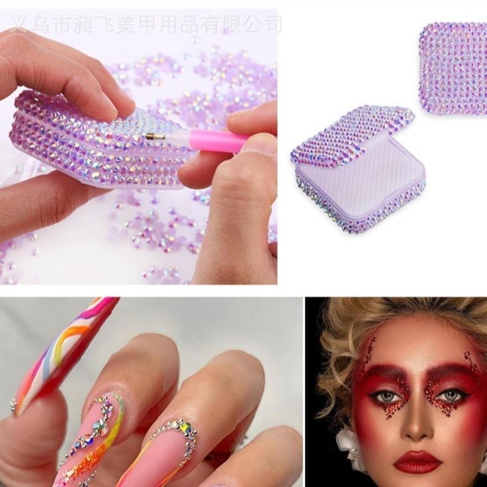 Sparkling Resin Rhinestone Kit Multicolor Flatback Gems  for Clothing Decoration