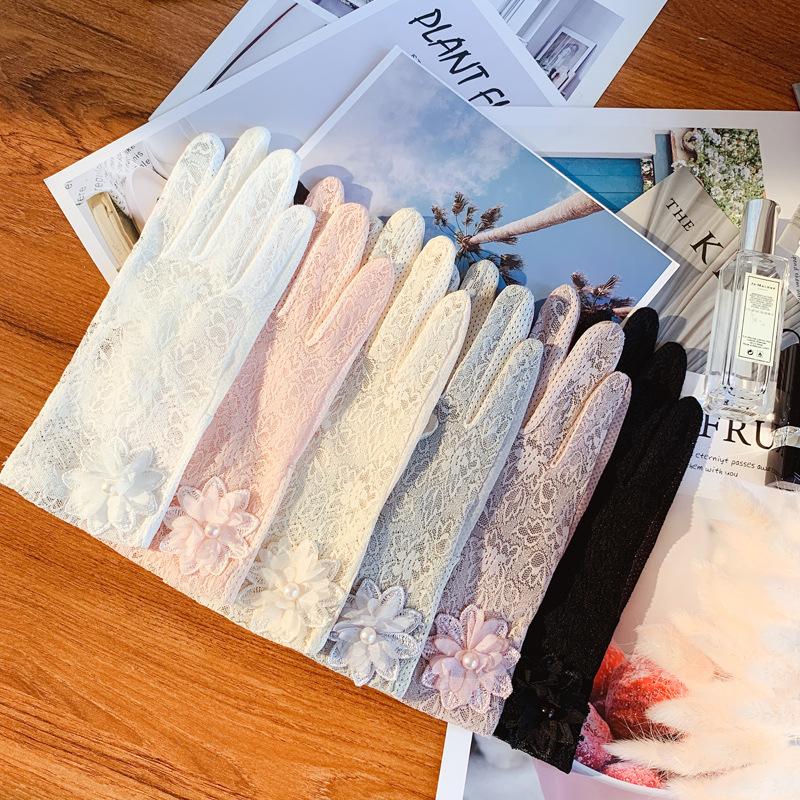 Driving sunscreen gloves women's UV protection thin