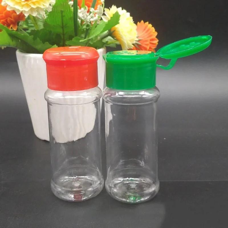5Pcs Plastic Spice Salt Pepper Shakers Seasoning Jar BBQ Condiment Vinegar Bottle
