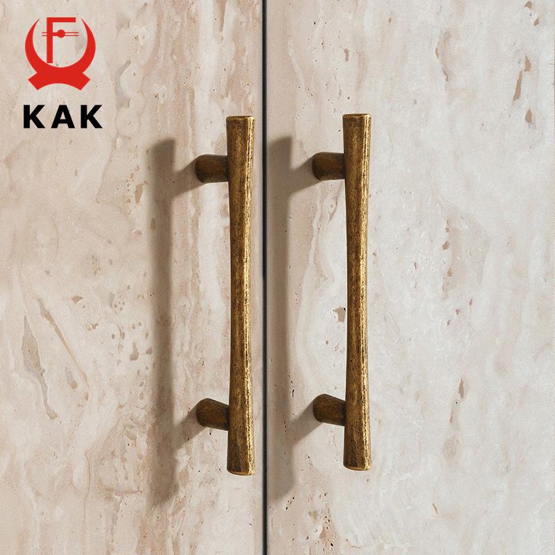 KAK Vintage Furniture Handles Antique Bronze Cabinet Knobs and Handles Zinc Alloy Handles for Wardrobe Drawer Bookcase Dresser