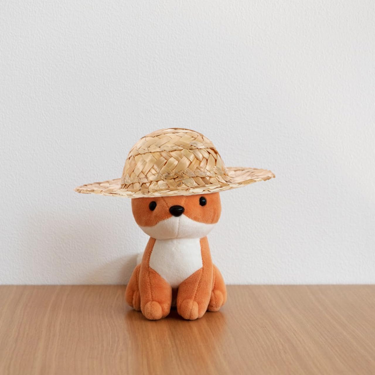 

[Cabilock] Miniature Sombrero Hat, Hand-Knitted Straw Durable Mini Straw Hat for Plush Toys, Duck Dollhouse Decoration Craft Supplies