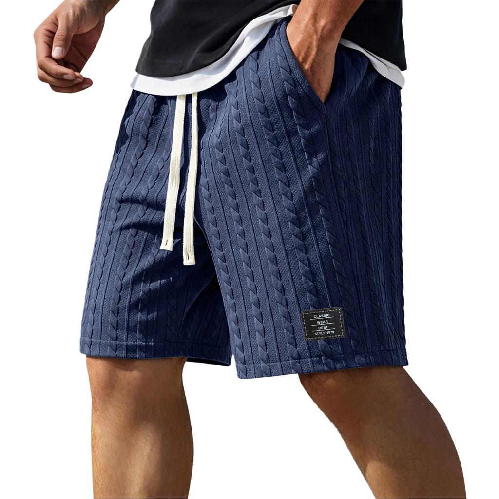 Men's Summer Drawstring Shorts, Men's Casual Straight-Leg Beach Pants