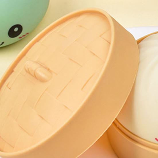 Stress Relief Steamed Bun Toy Portable Travel Slow Rising Smiling Bun Sensory Toy Kids Adults Soft
