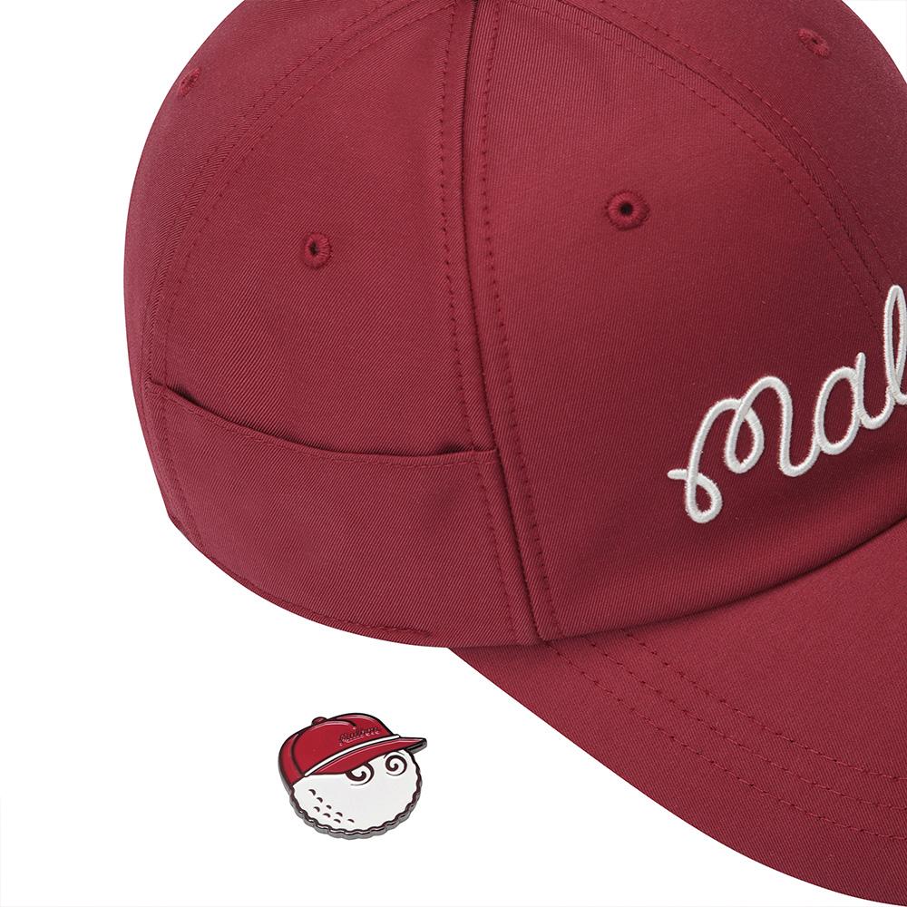 MALBON GOLF New Side Panel Ball Marker Ball Cap Red