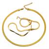 5pcs Stainless Steel Flat Snake Chain with Clasp Extended Chains 3-6mm DIY Men Necklace Jewelry Making Findings Accessor No Fade
