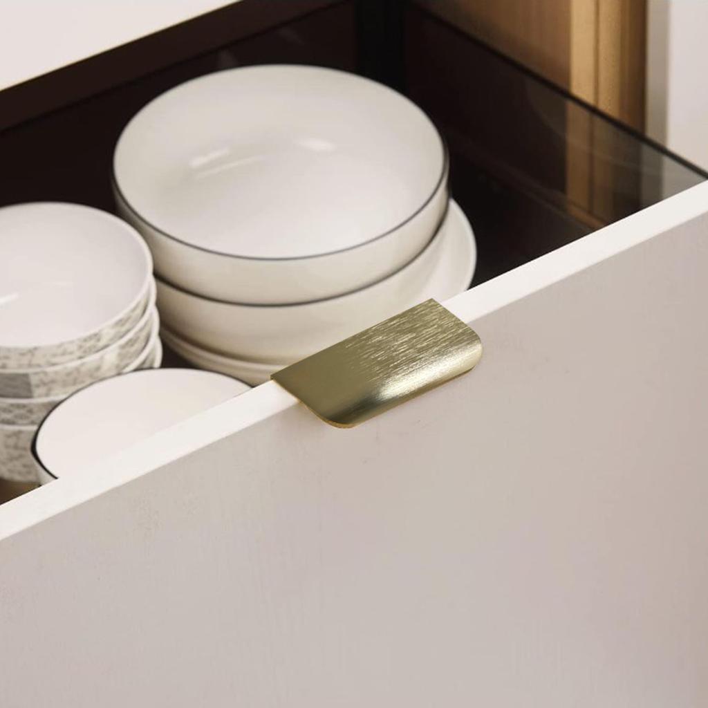 5pcs Cabinet Drawer Knobs set Edge Banding Invisible Handles With Screws For Wardrobe Doors Kitchen Furniture