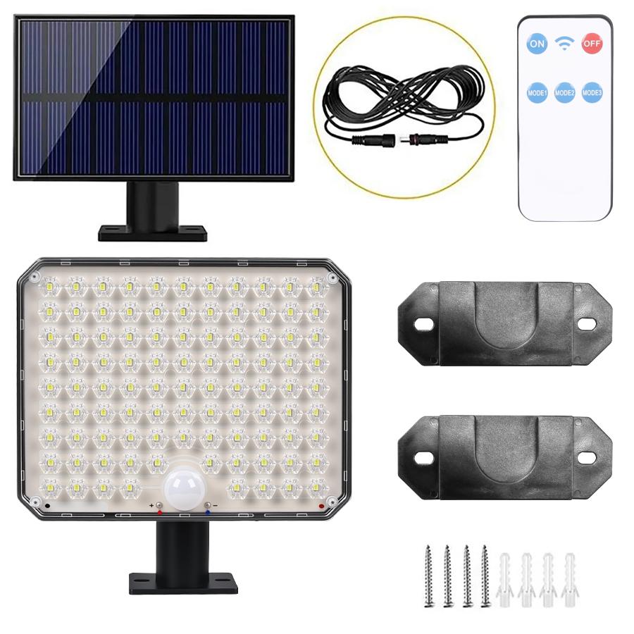 Solar Lights Outdoor 3 Modes Motion Sensor Flood Lights 234LED Solar Wall Lights for Outside Yard Garden Fence Pathway Lighting