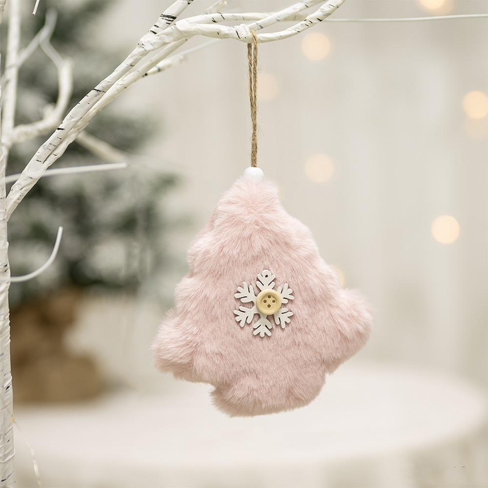 Cartoon Christmas Tree Pendant Plush Christmas Tree Heart Love Star Pendant Exquisite Christmas Socks