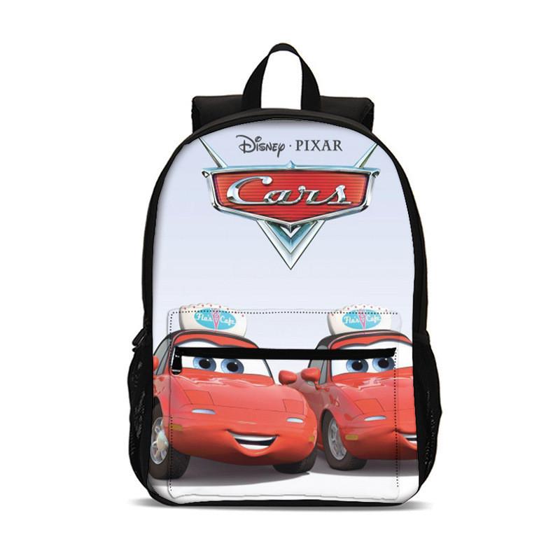 Cars Movies Cartoon Backpack For Kids With Nylon Material And Spacious Design